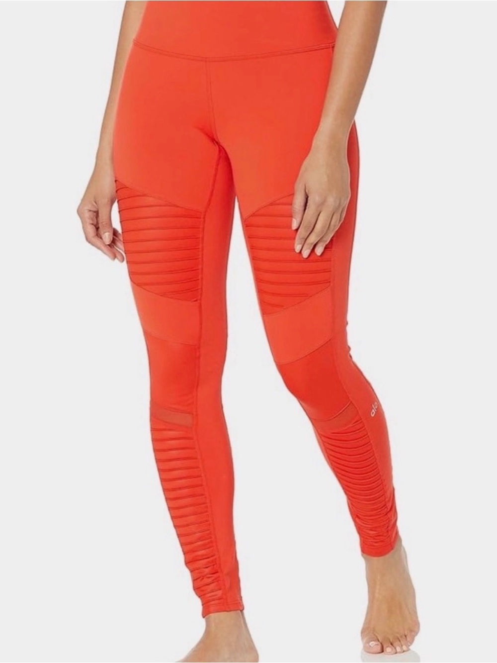 Alo HW Moto leggings orangy red colour